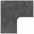 Natuursteen zwembadboord | 60x60 cm | Beijing Bluestone - Hoek blauwe steen, natuursteen terrastegels, blauw, zwembadhoek, afgeronde hoek